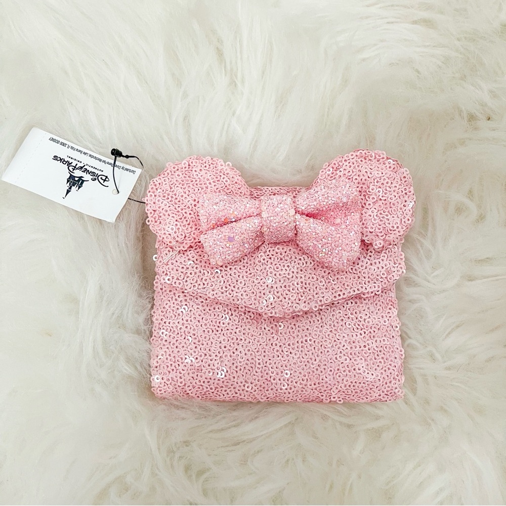 DISNEY Minnie Mouse Sequined Wallet by Loungefly – Pink BNWT